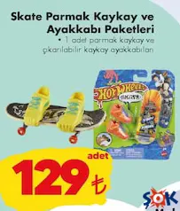 HOT WHEELS OYUNCAK SKATE PARMAK KAYKAY VE AYAKKABI PAKETLERİ